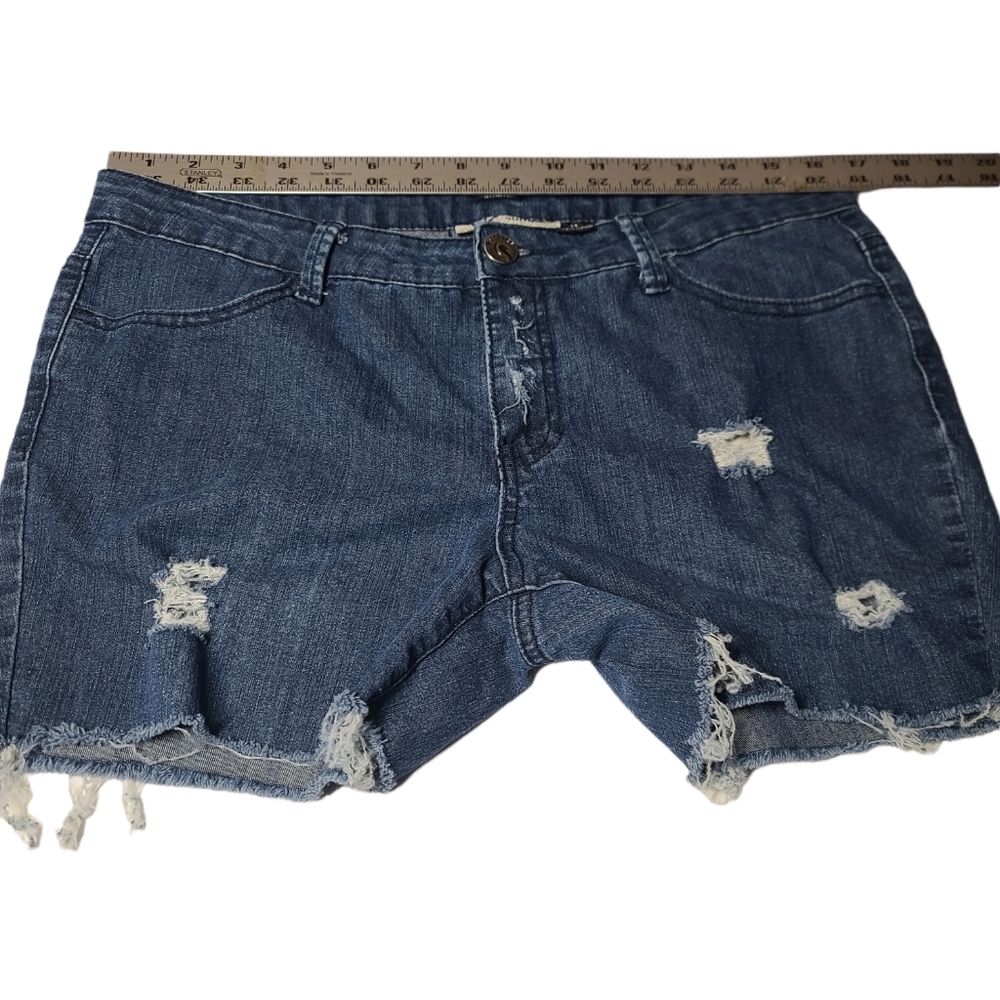 Distressed Jean shorts